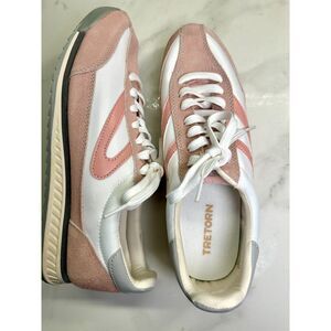 Tretorn Rawlins Retro Style Blush & White Sneakers Suede Casual Preppy Shoes